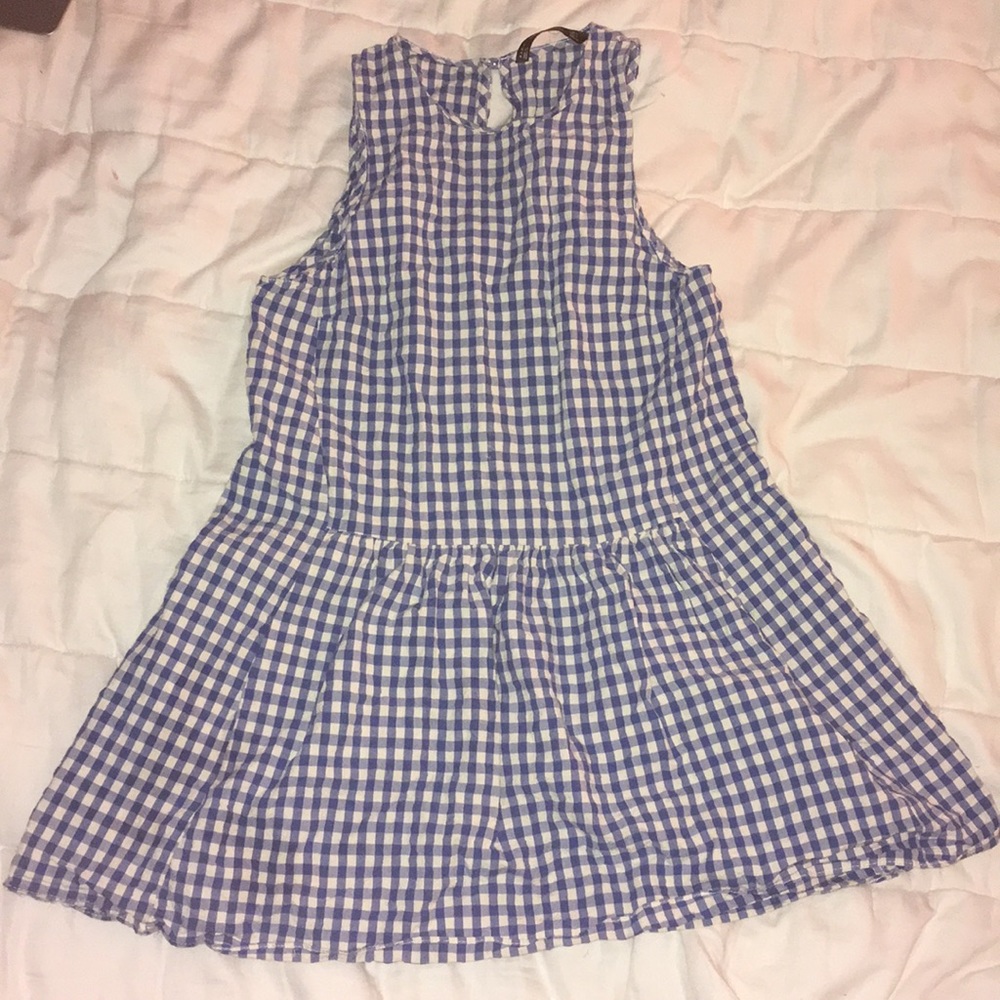 Zara blue plaid mini dress